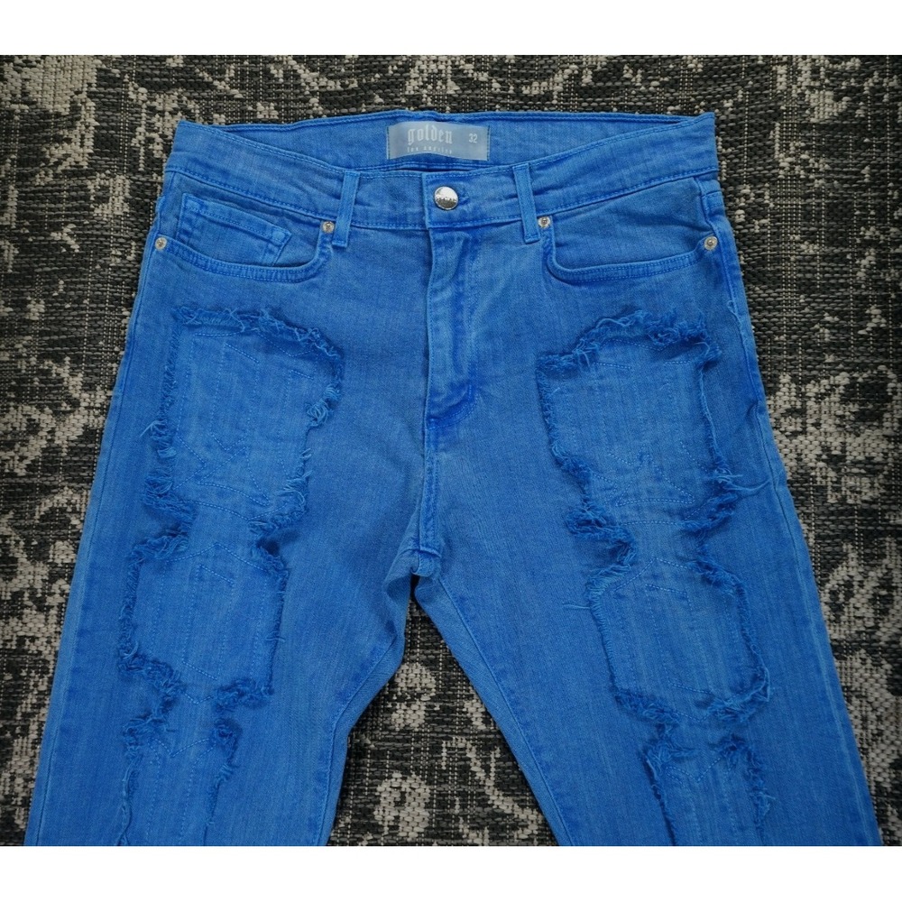 Golden Los Angeles Jeans Men's 32 Distressed Blue Denim‎ Streetwear